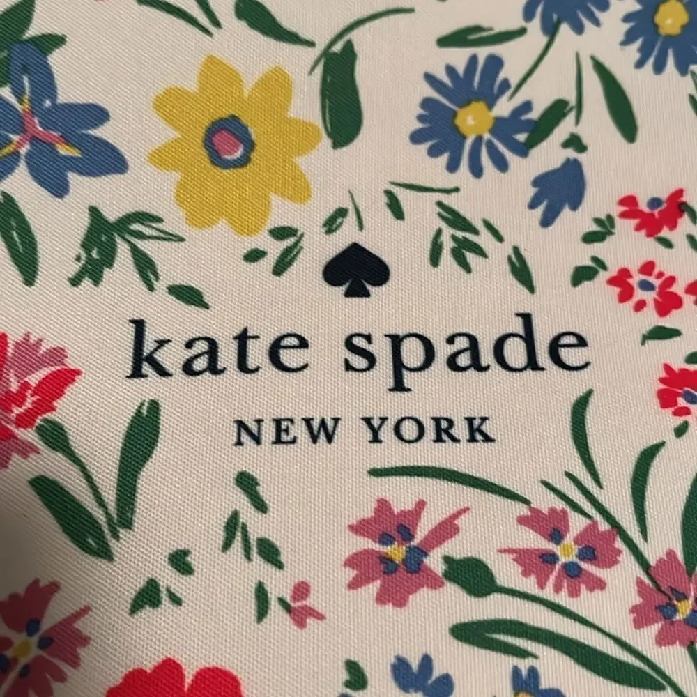 KATE SPADE NWOT NEW ENGLAND CANVAS MAKEUP BAG